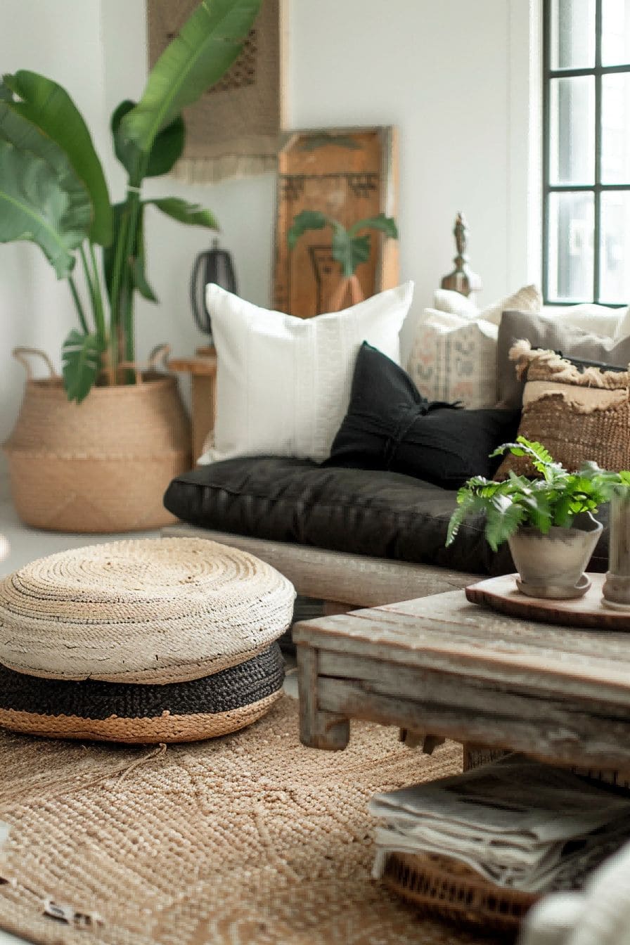 Embrace natural fibers For Boho Living Room Ideas 1711339312 1