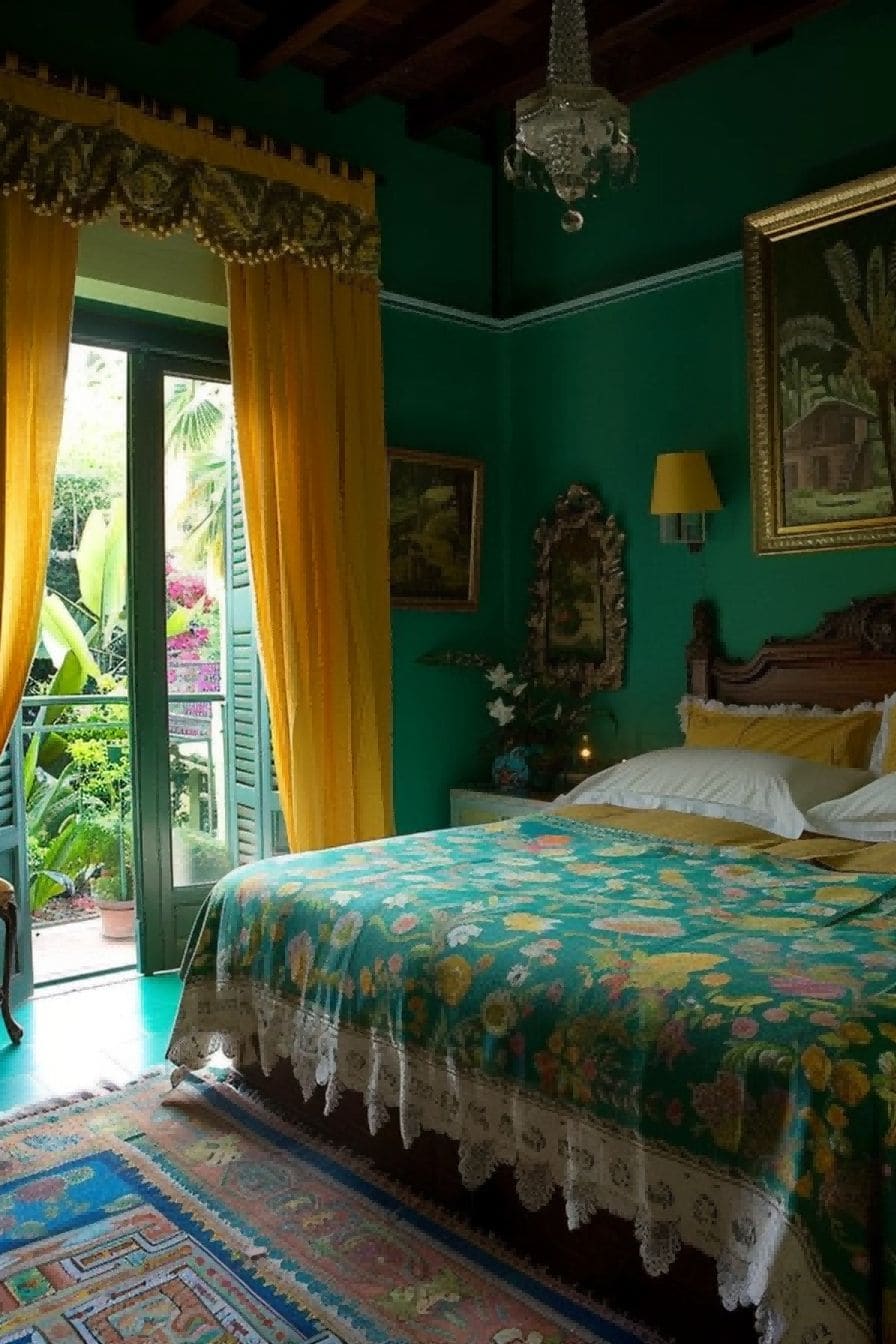 Fern Green Turquoise Yellow for Bedroom Color Schem 1711189632 2