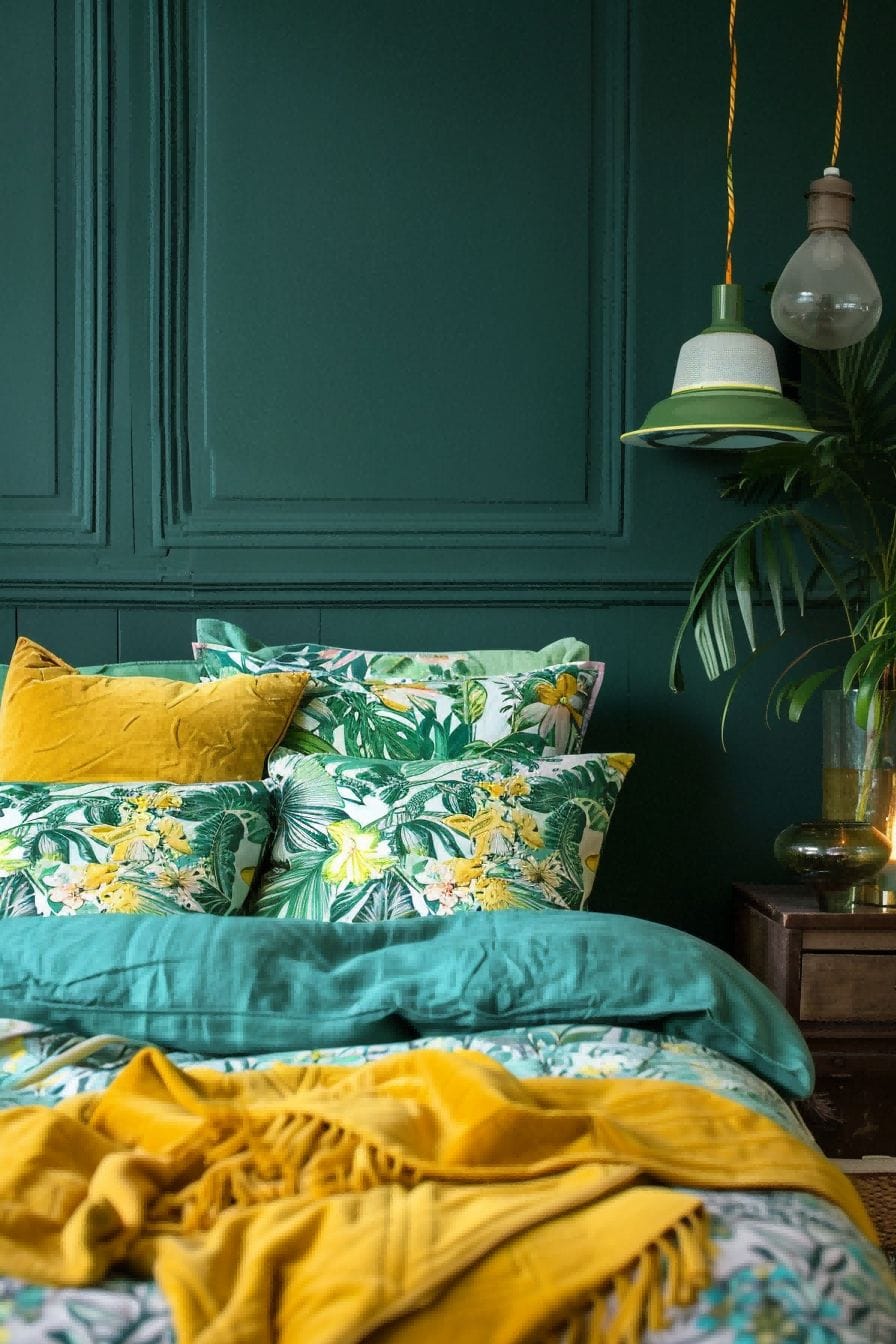 Fern Green Turquoise Yellow for Bedroom Color Schem 1711189632 3