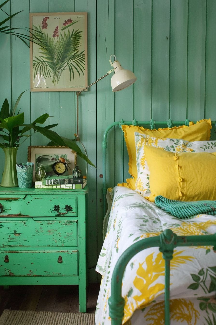 Fern Green Turquoise Yellow for Bedroom Color Schem 1711189632 4