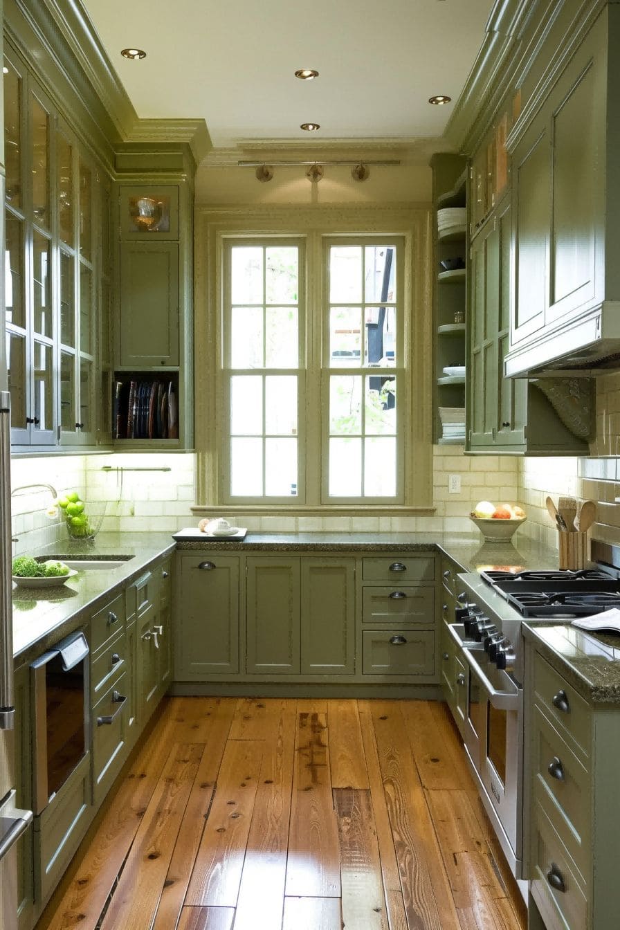 Give a Small Space a Big Effect for Olive Green Kitch 1710825657 1