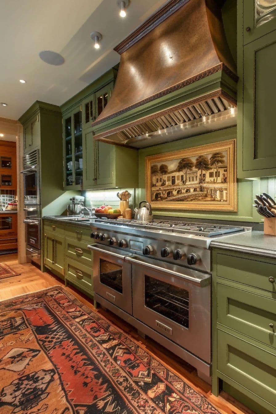 Give a Small Space a Big Effect for Olive Green Kitch 1710825657 3