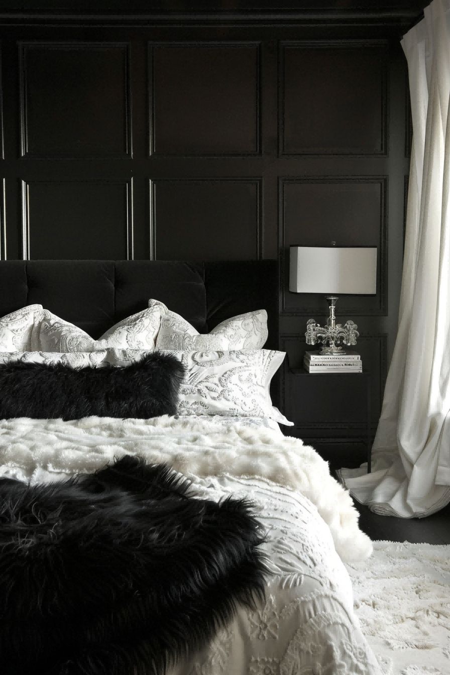 Go all black or all white for Womens bedroom Ideas 1711073201 1