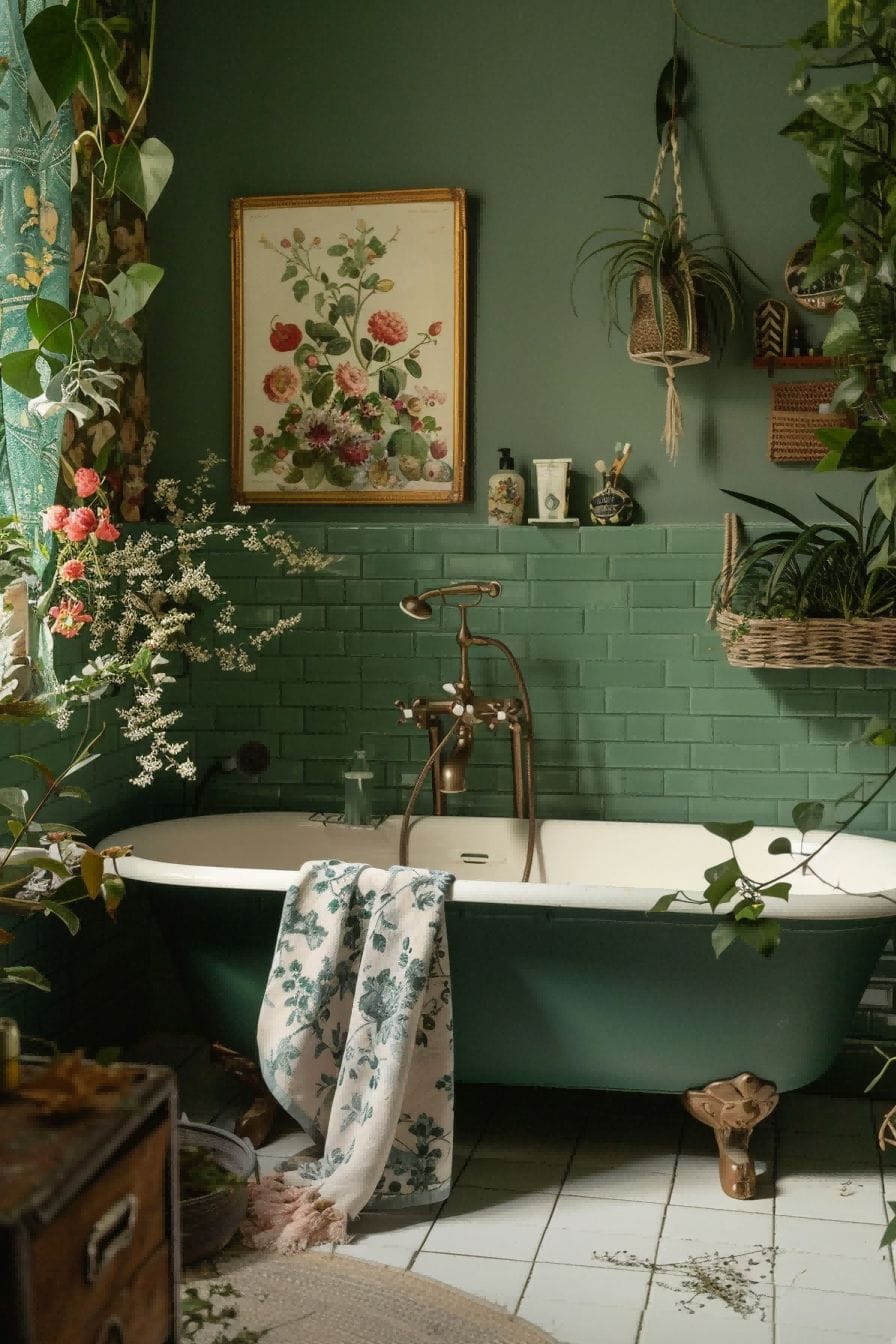 Go bold and botanical For Small Bathroom Decor Ideas 1711254246 3