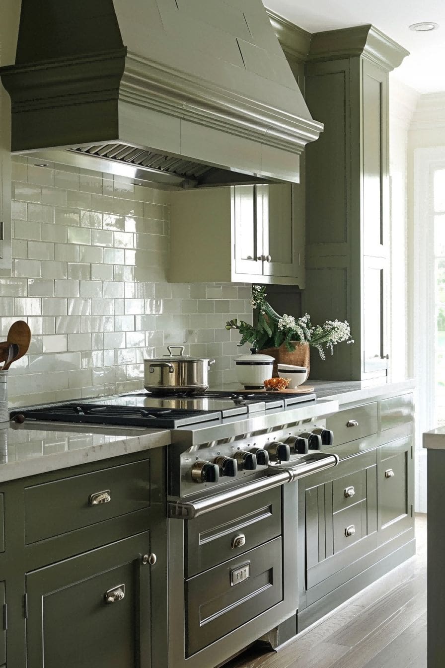 Go for a Gray Green for Olive Green Kitchen 1710824457 1