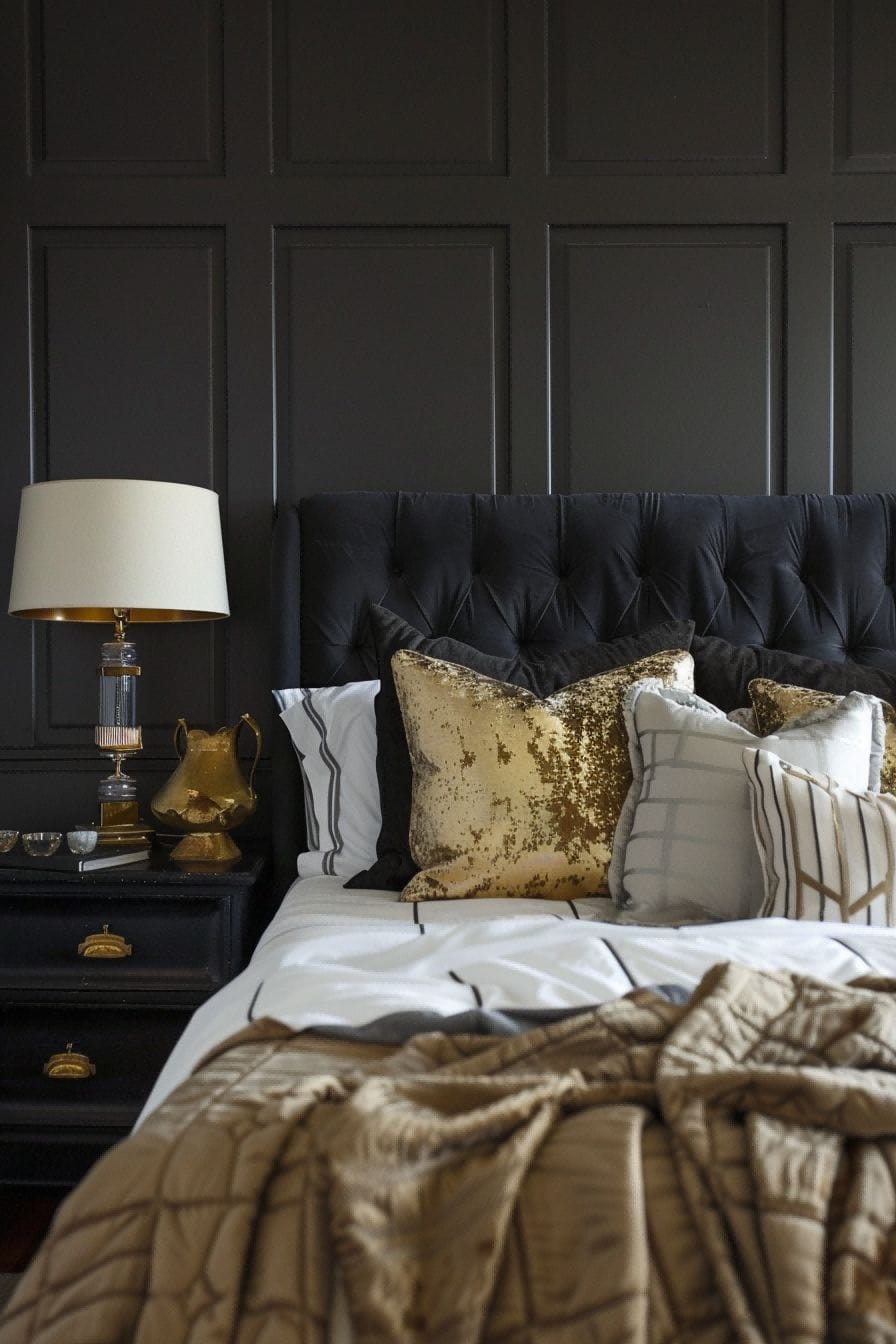 Gray Black and Gold for Bedroom Color Schemes 1711201522 1