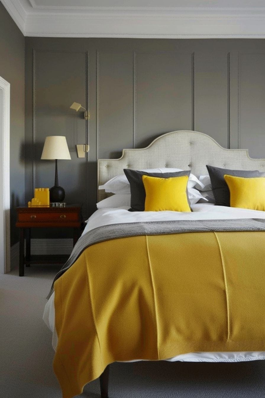 Gray Yellow and White for Bedroom Color Schemes 1711200722 4
