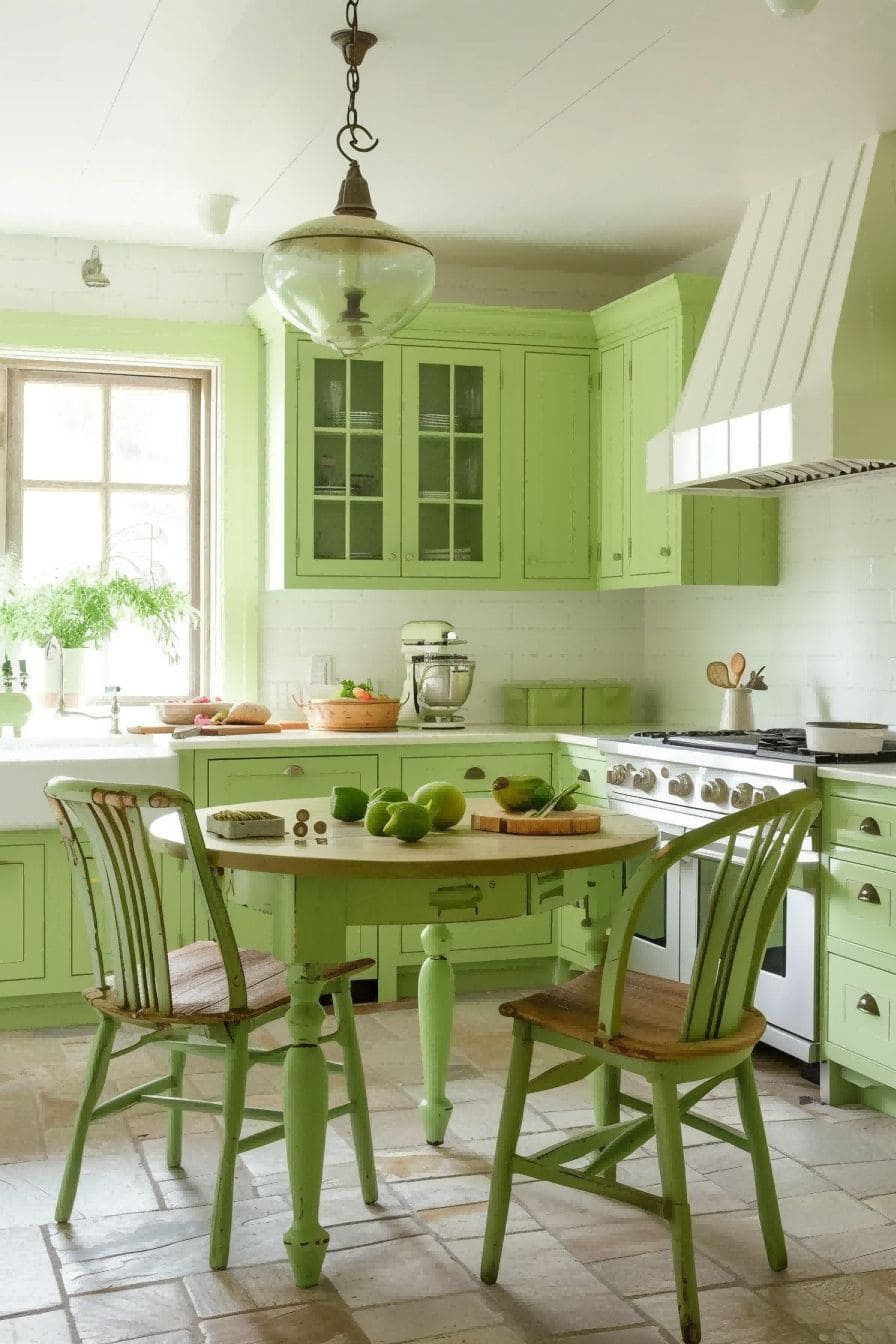 Green Accents on All White for Olive Green Kitchen 1710821122 4