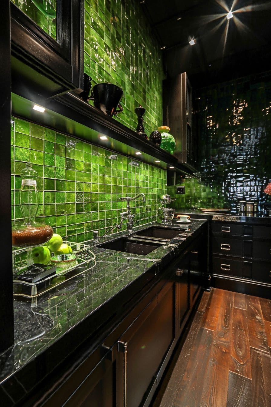 Green and Black for Olive Green Kitchen 1710818399 1