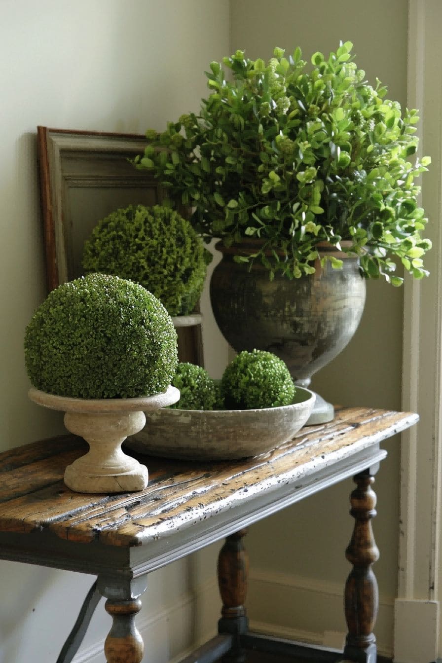 Group Together Some Topiaries For Entryway Table Deco 1711640912 3