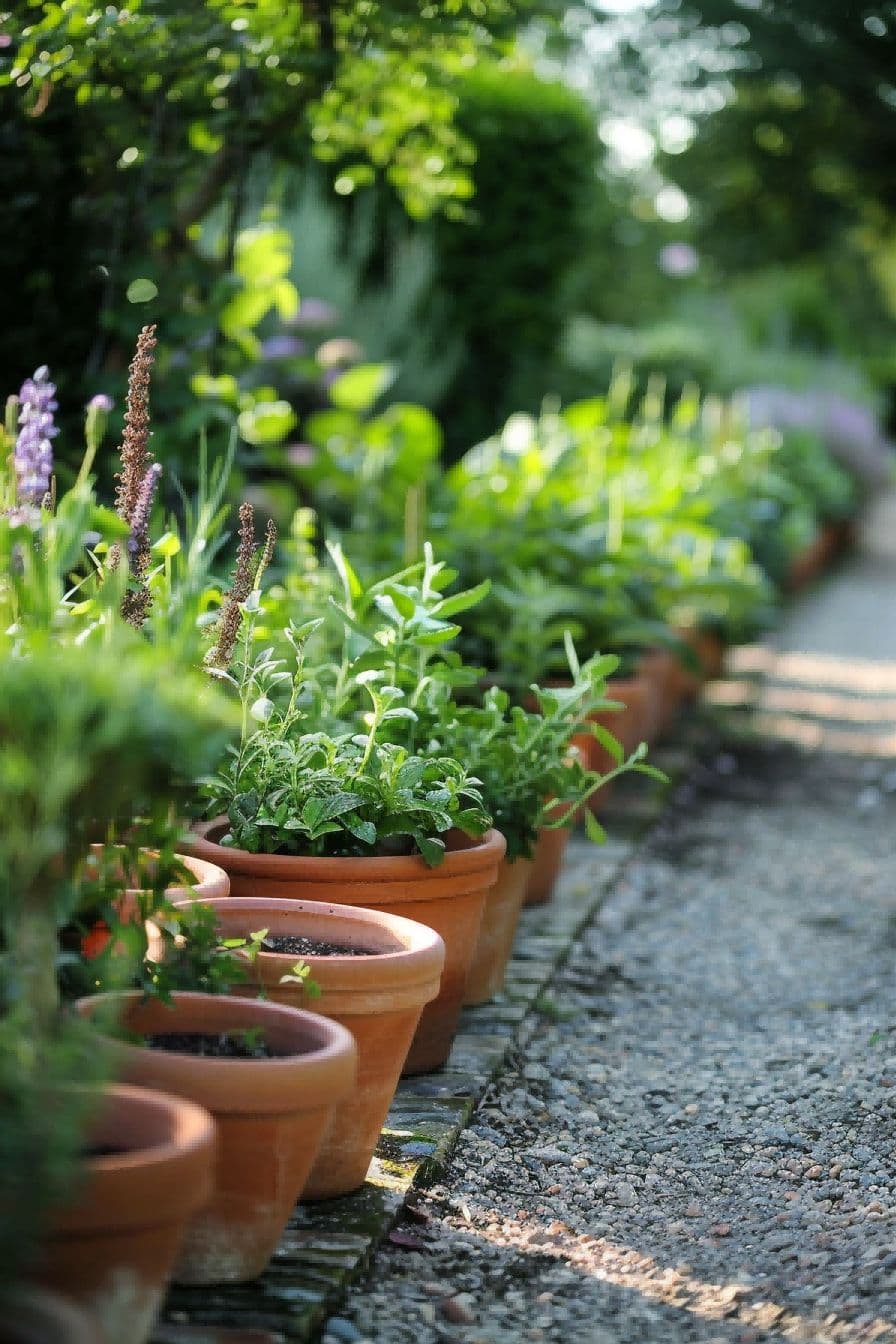 Herb Garden in Terracotta Pots For Garden Layout Idea 1711336032 1