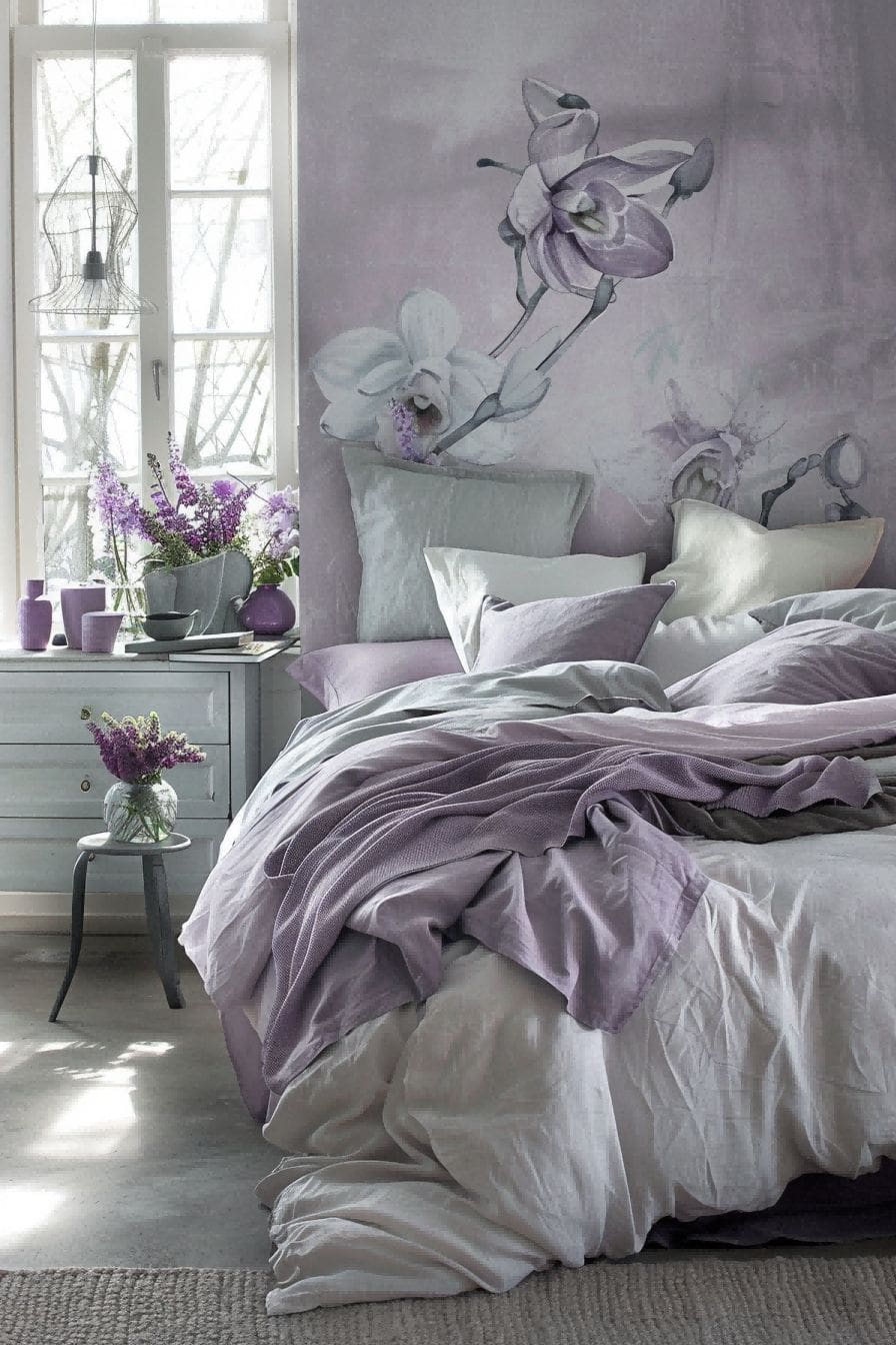 Icy Gray Orchid Lavender for Bedroom Color Schemes 1711191918 1