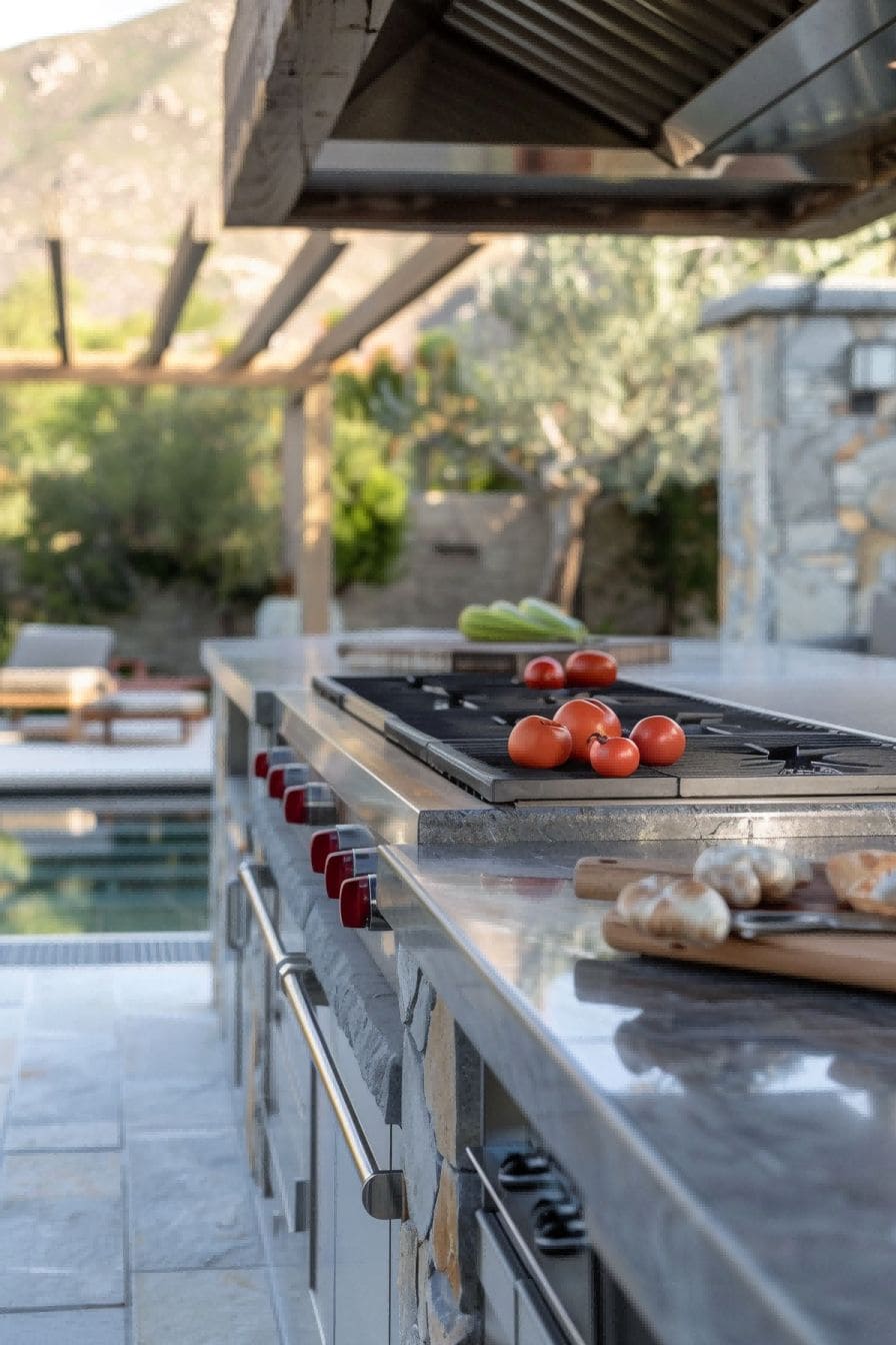 Integrated Grill and Cooktop in Outdoor Kitchen 1710497611 4