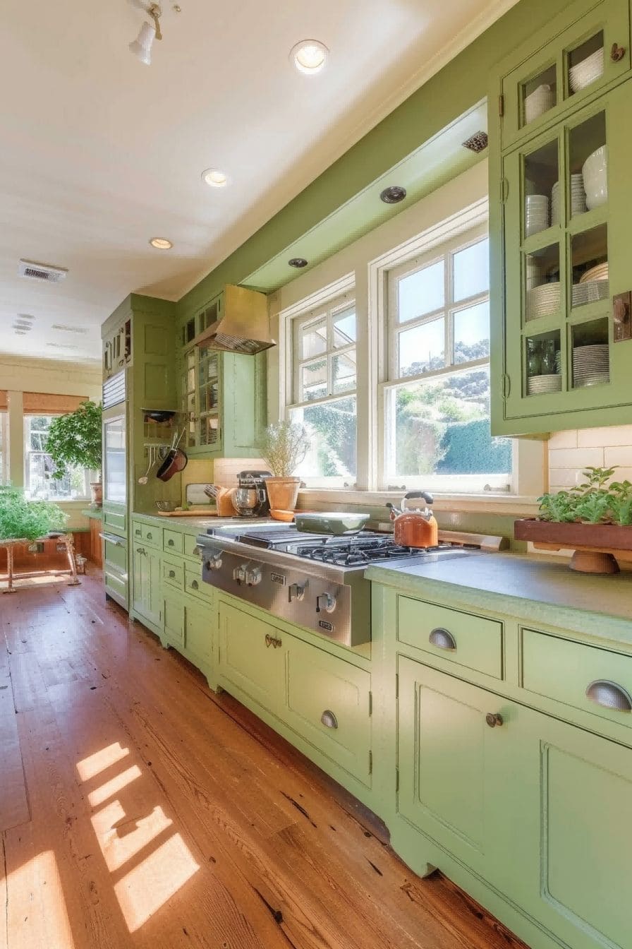 Kitchen With a Unique Shade for Olive Green Kitchen 1710815604 4