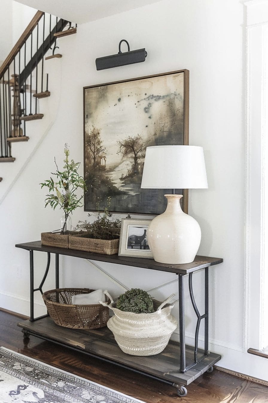 Layer Artwork on the Console Table for Entryway Decor 1710757348 2