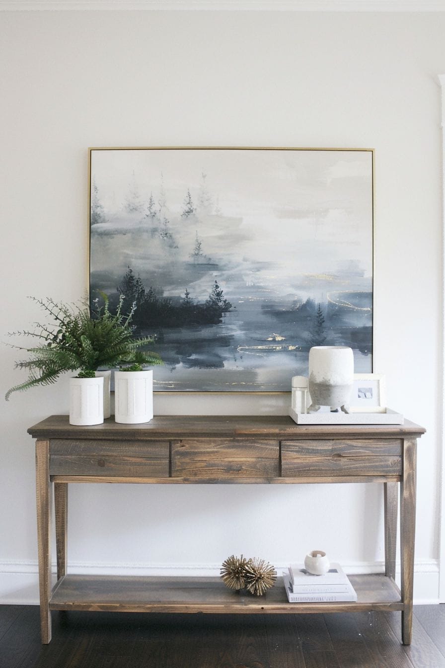 Layer Artwork on the Console Table for Entryway Decor 1710757348 3