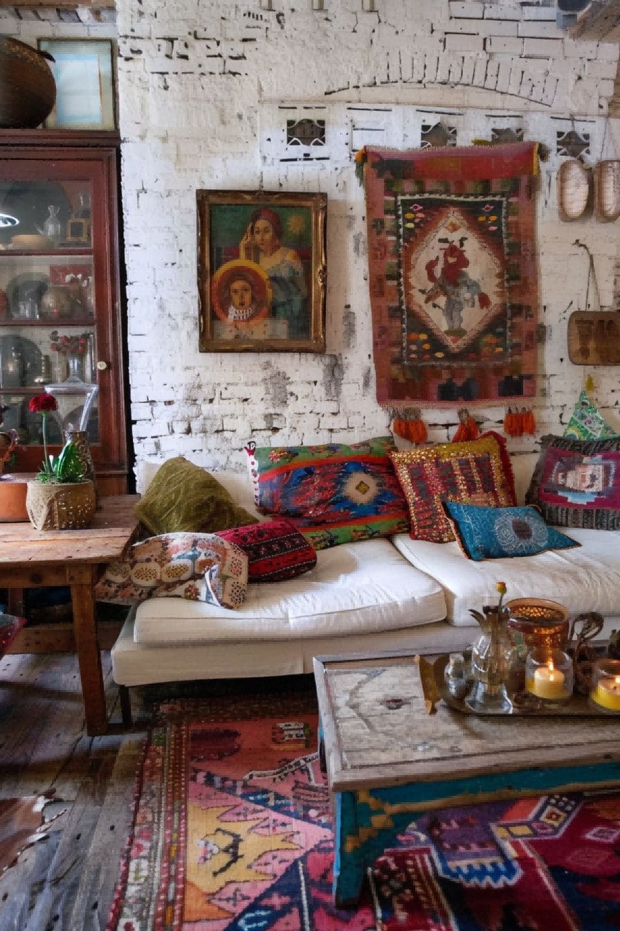 Lean into your artsy eclectic side For Boho Living Ro 1711340035 4