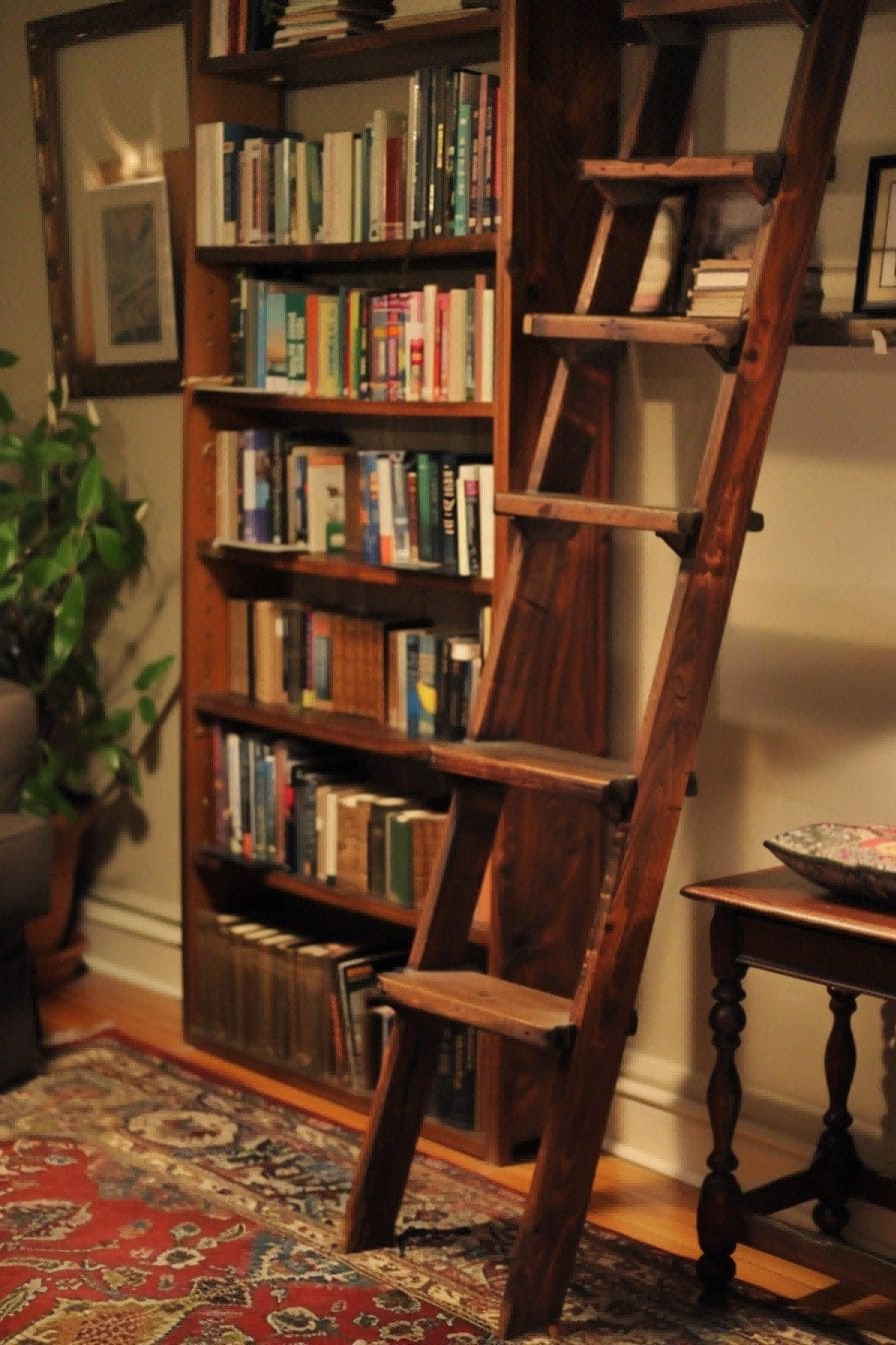 Library Ladder for Reading Nook Ideas 1711187309 1