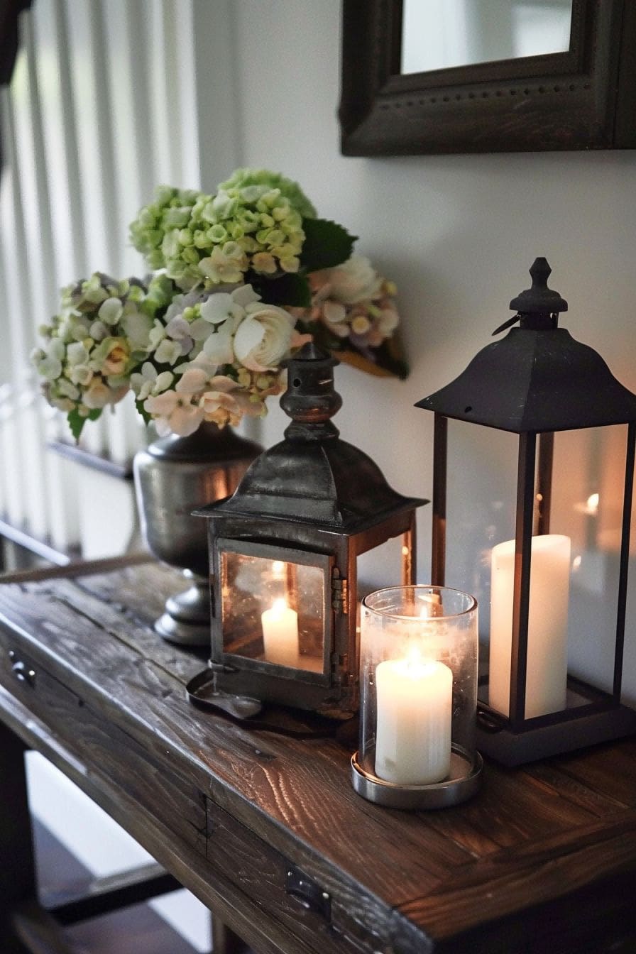 Light Up Those Lanterns For Entryway Table Decor Idea 1711641023 3