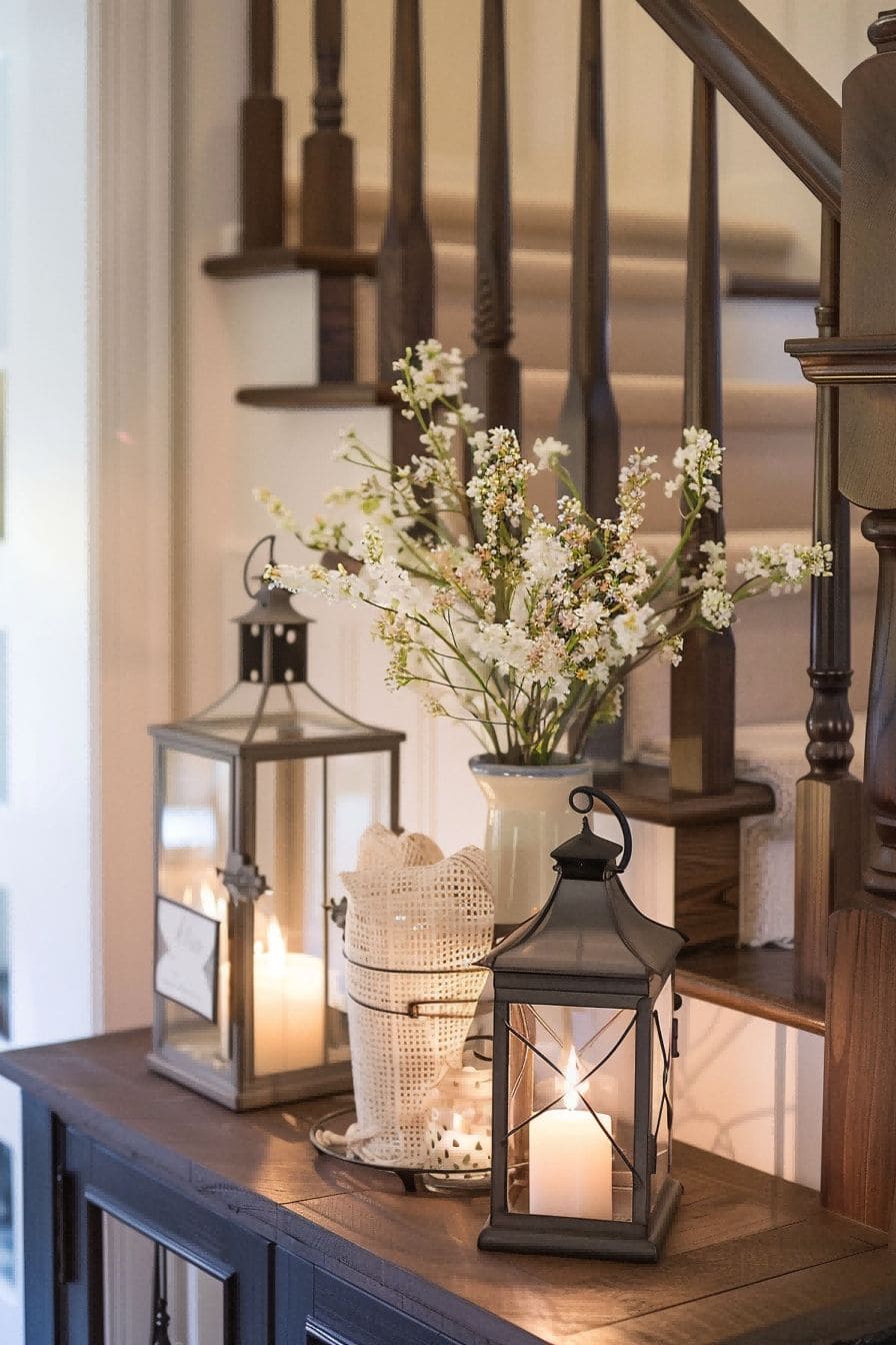 Light Up Those Lanterns For Entryway Table Decor Idea 1711641023 4