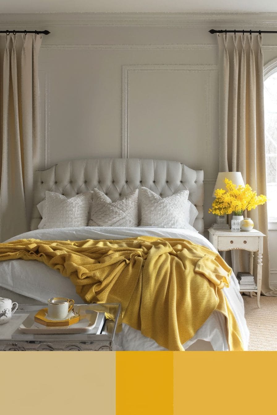 Linen White Sunny Yellow Dove Gray for Bedroom Colo 1711193426 4