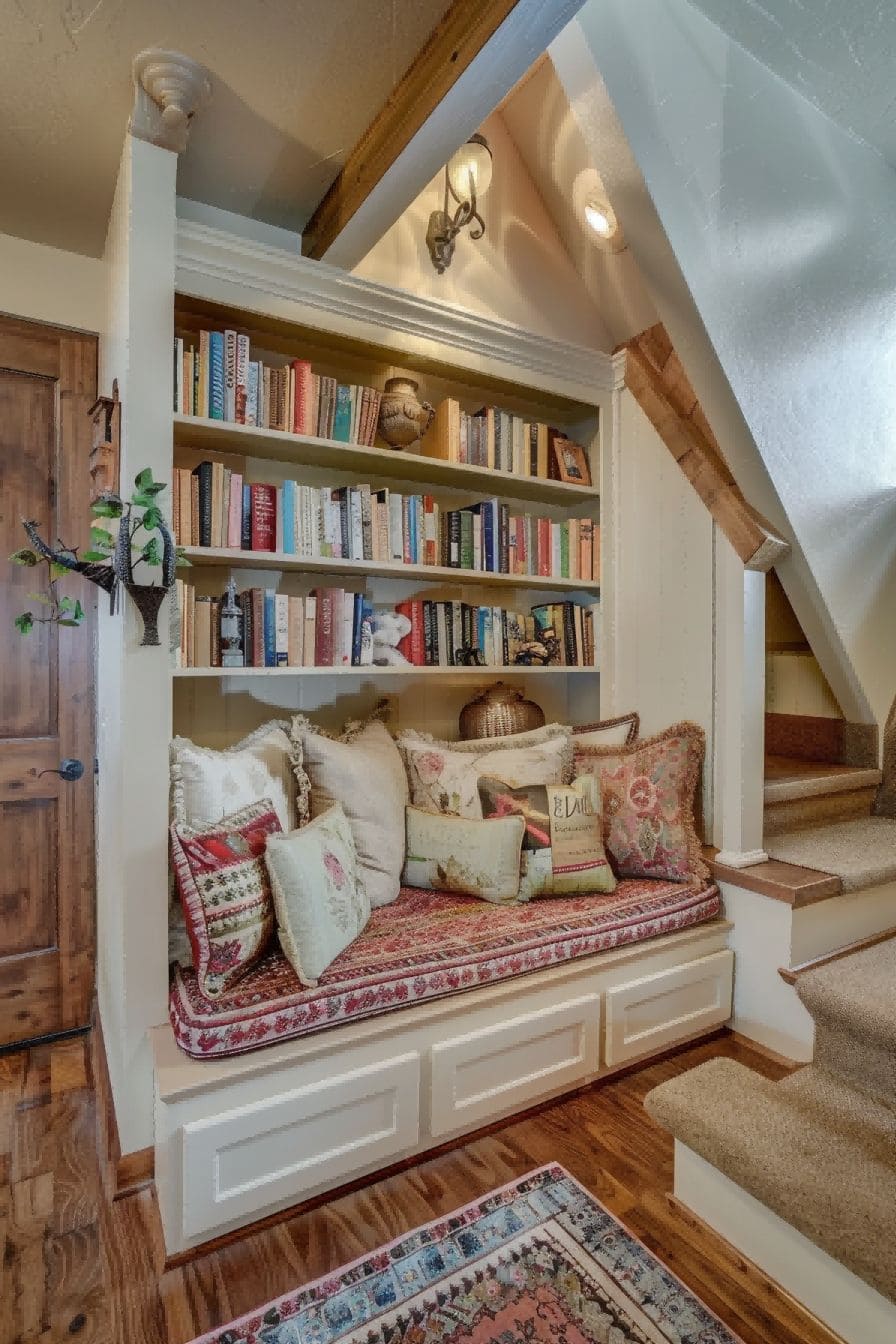 Look Under the Stairs for Reading Nook Ideas 1711196113 2