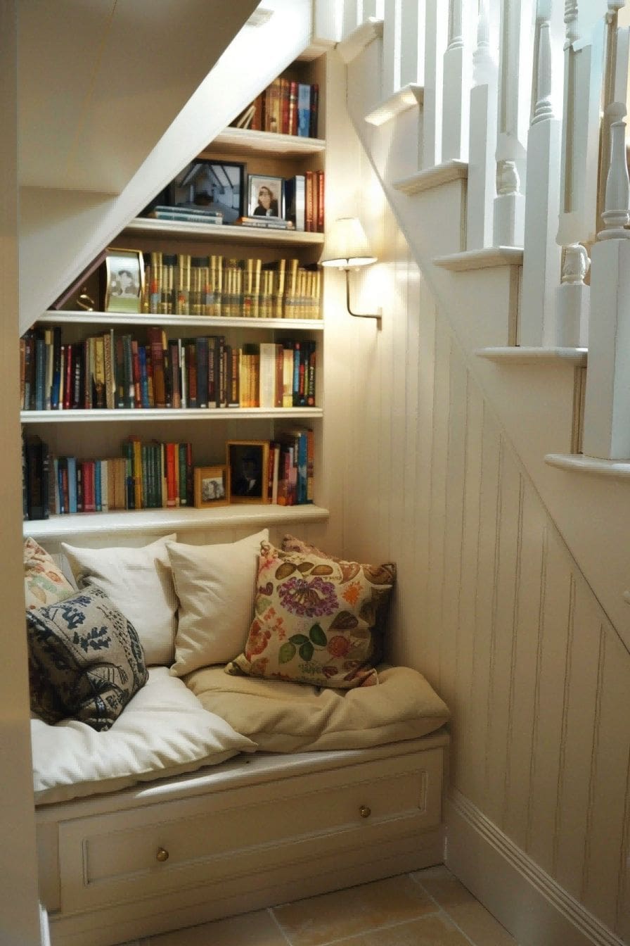 Look Under the Stairs for Reading Nook Ideas 1711196113 3