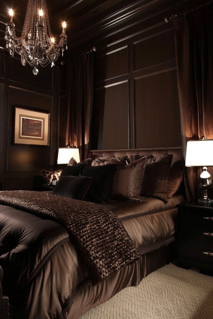 Master Bedrooms Decor Ideas Cover Walls in Chocolate 1710167883 2