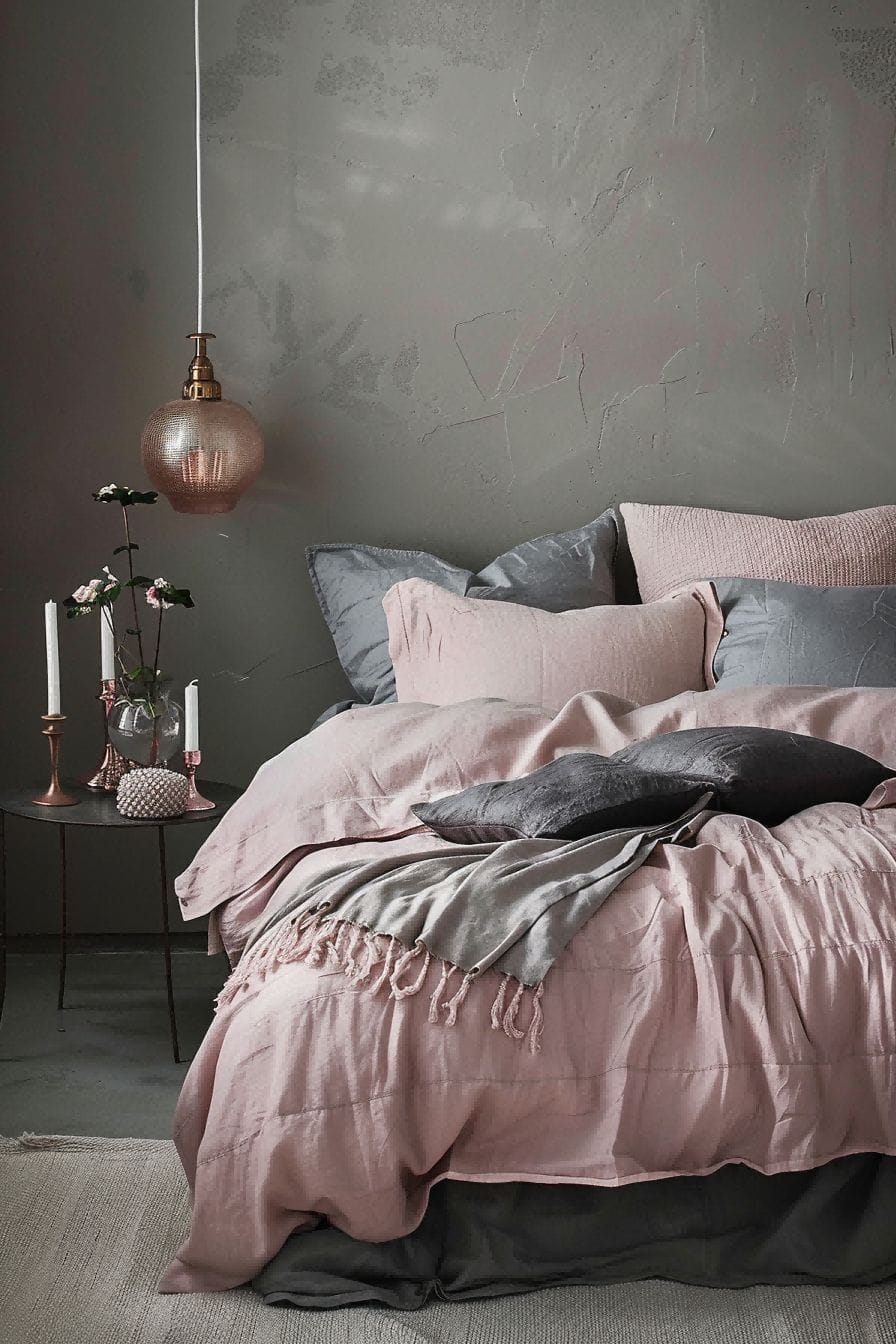 Master Bedrooms Decor Ideas Pair Pink and Gray 1710171267 2