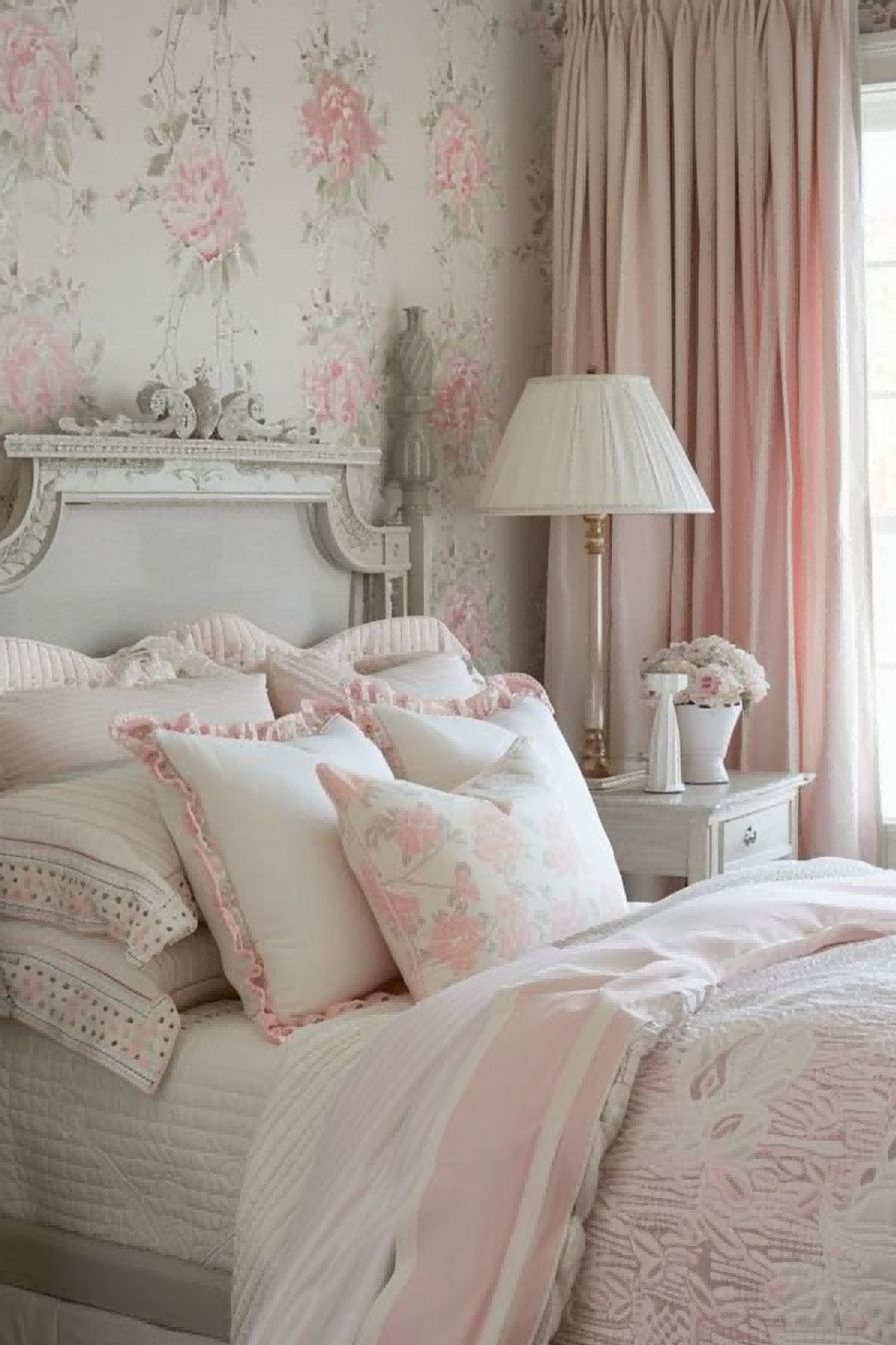 Master Bedrooms Decor Ideas Pair Pink and Gray 1710171267 3