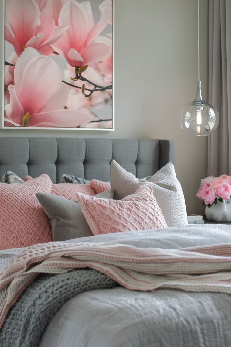 Master Bedrooms Decor Ideas Pair Pink and Gray 1710171267 4