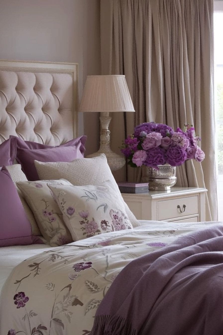 Mauve and Cream for Bedroom Color Schemes 1711201265 2