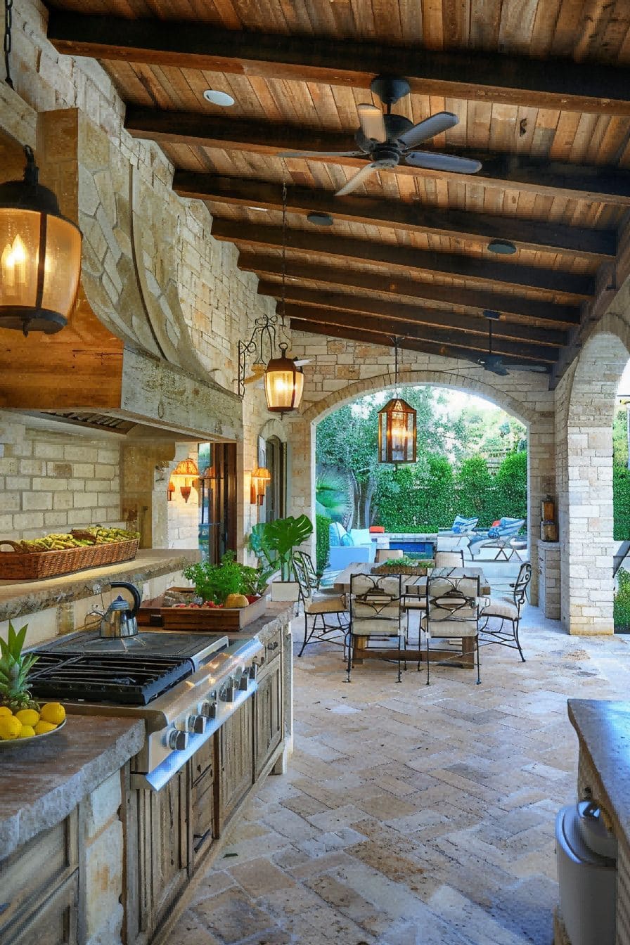 Mediterranean Outdoor Kitchen and Living Space 1710505443 1