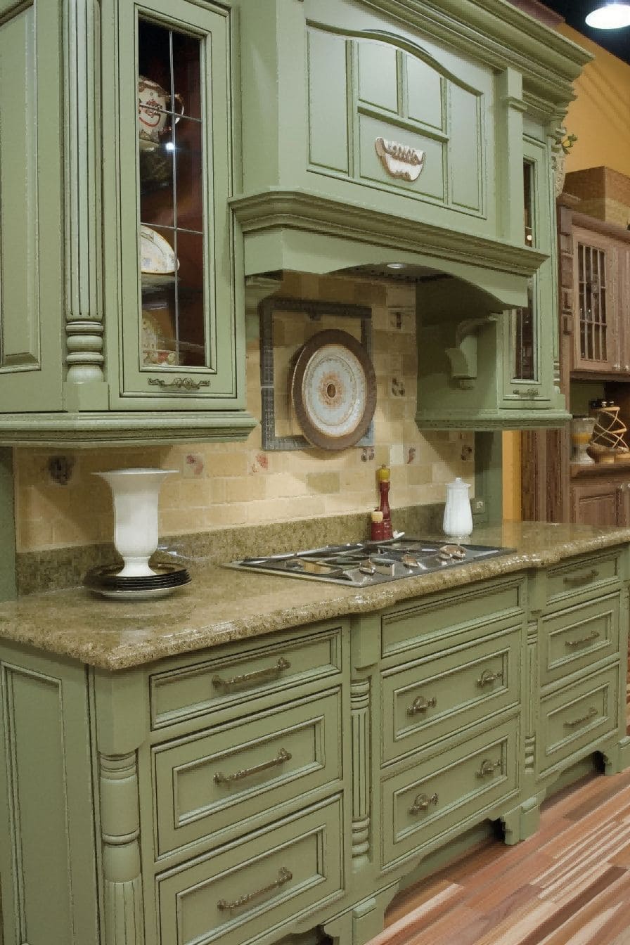 Minty Green Kitchen Cabinets for Olive Green Kitchen 1710816209 2