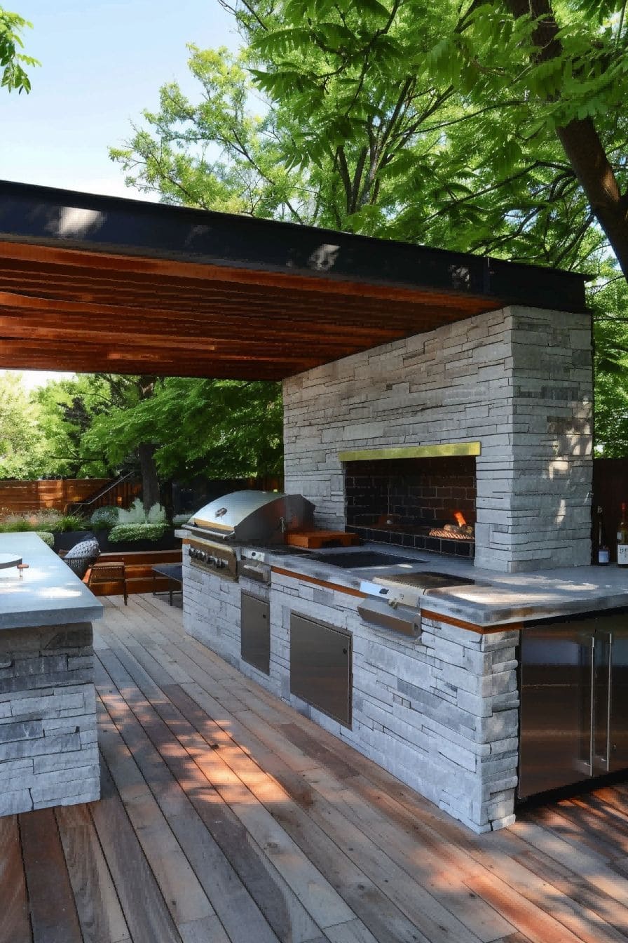 Modern Outdoor Kitchen With Grilling Station 1710508908 2