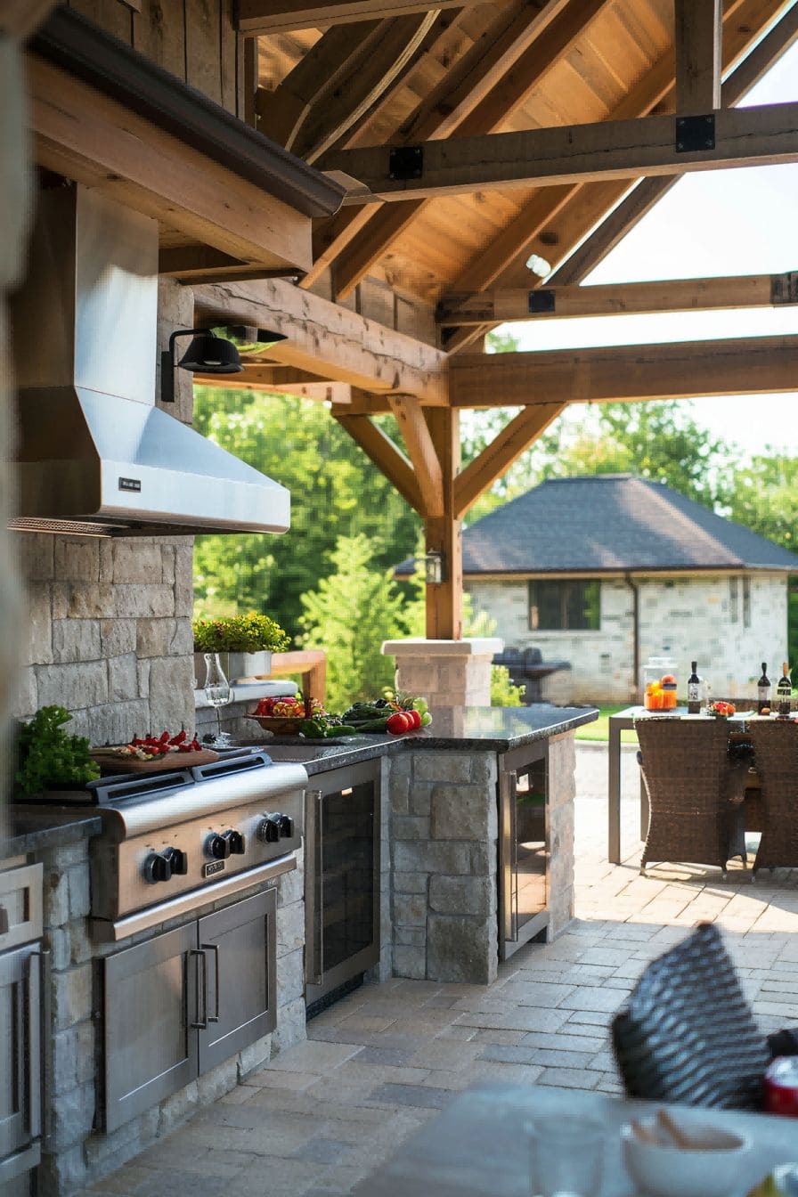 Modern Outdoor Kitchen With Grilling Station 1710508908 3