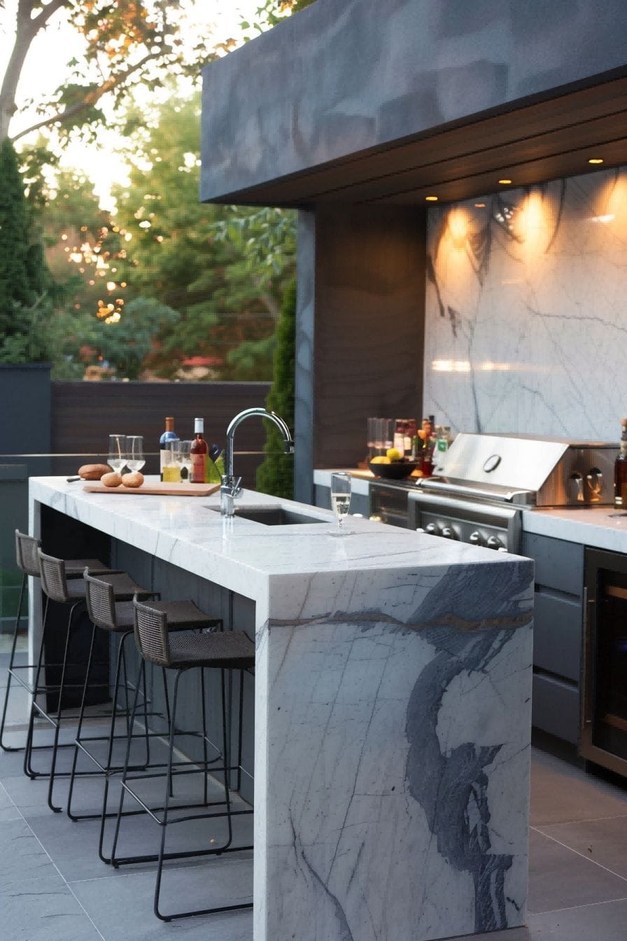 Modern Outdoor Kitchen With Marble Bar 1710507870 4