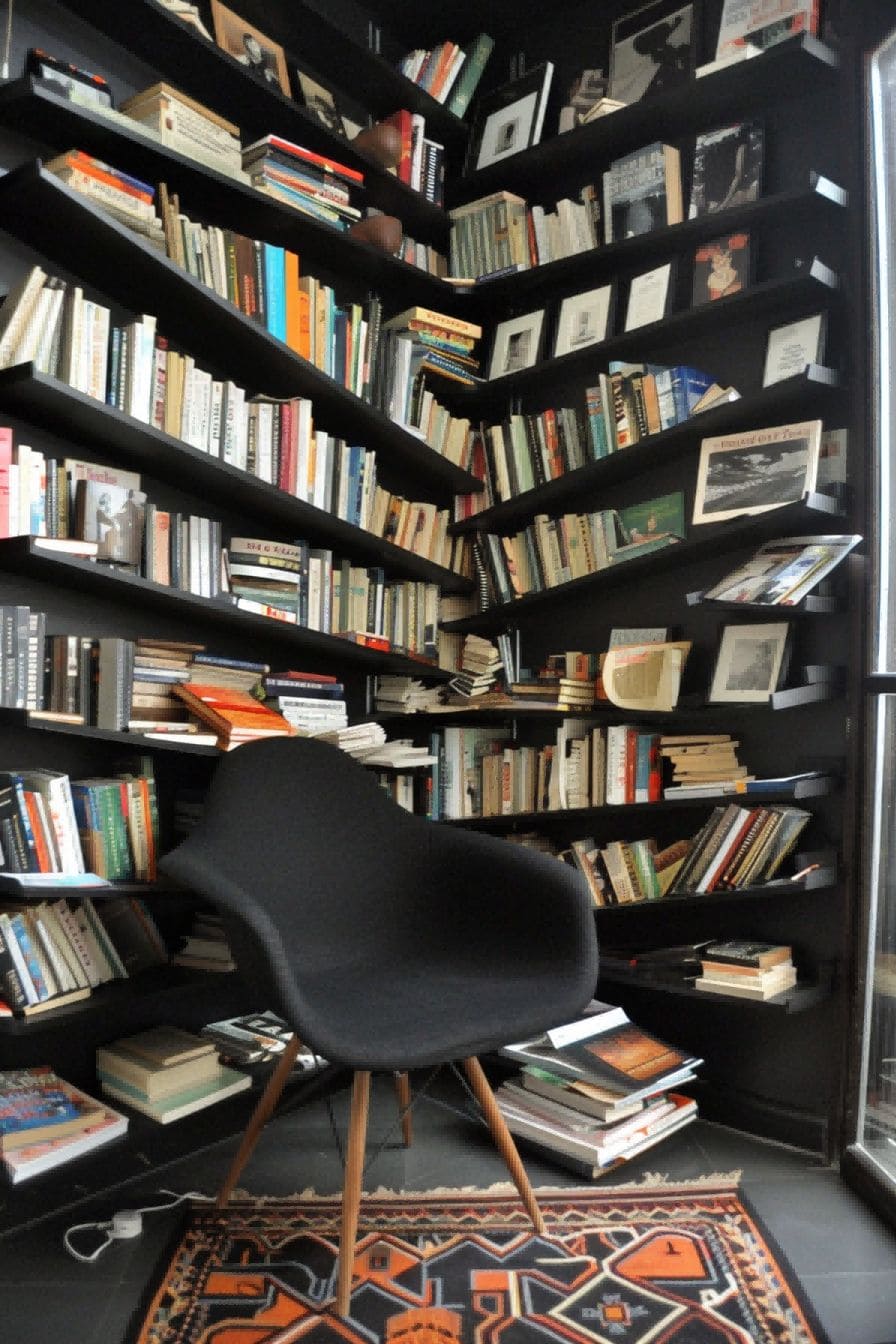 Monochrome Bookshelves for Reading Nook Ideas 1711185318 3