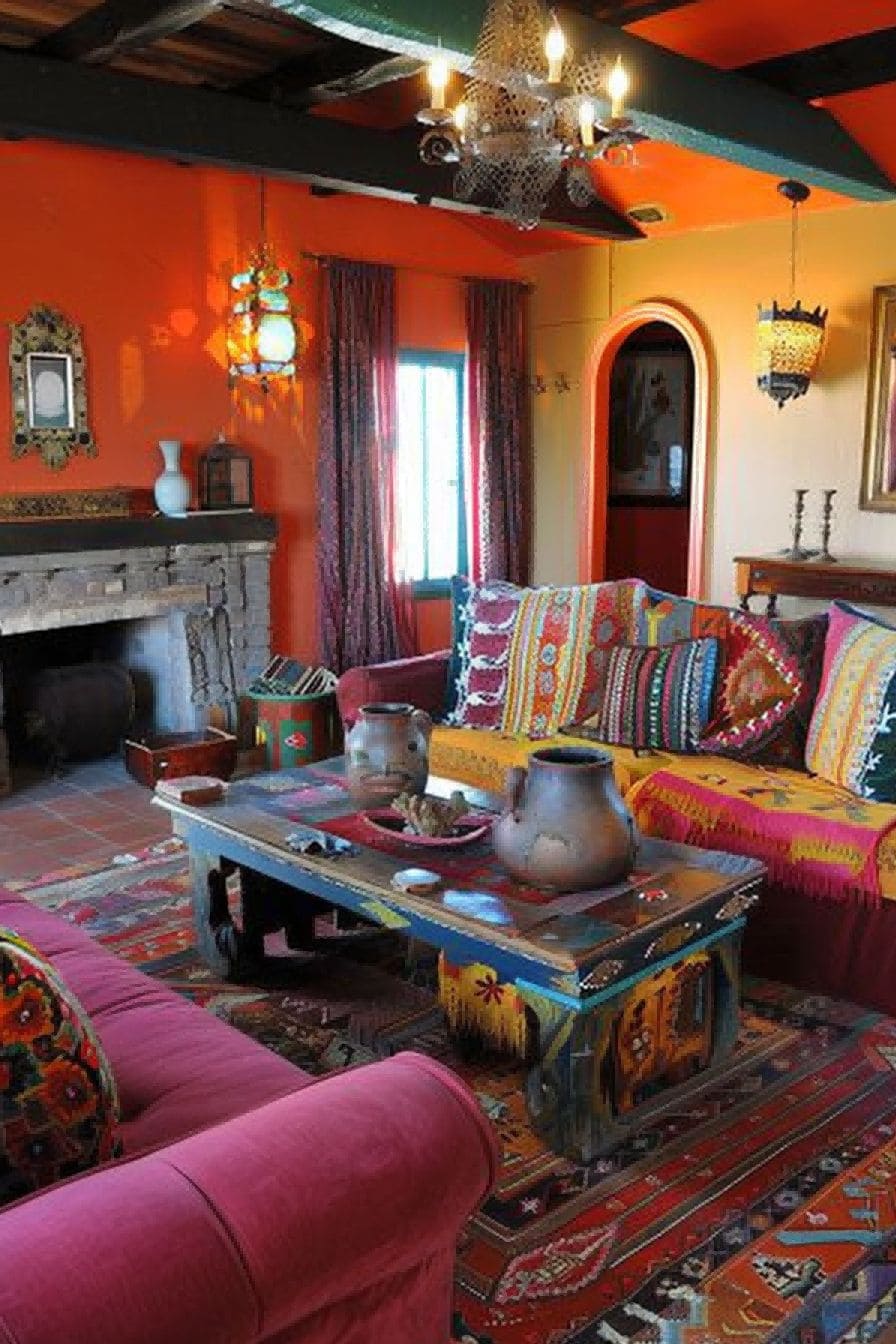 More is More For Boho Living Room Ideas 1711335888 3