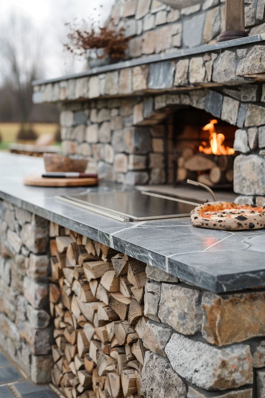 Natural Stone Outdoor Kitchen With Pizza Oven 1710505947 1