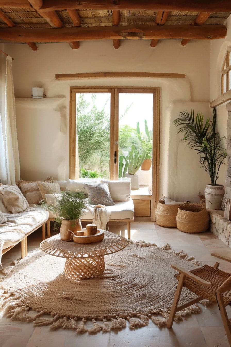 Natural fibers for the win For Boho Living Room Ideas 1711338241 1
