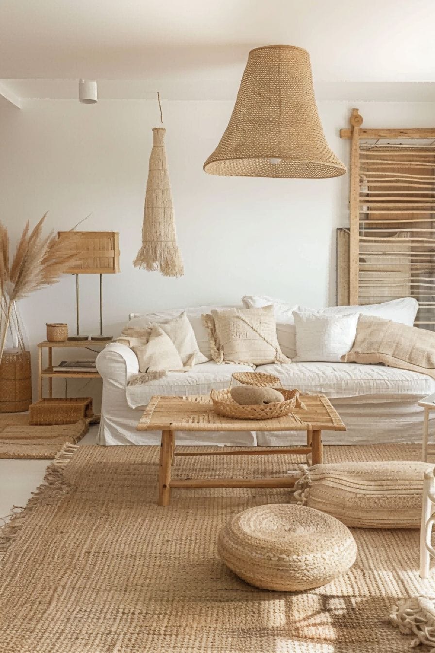 Natural fibers for the win For Boho Living Room Ideas 1711338241 2