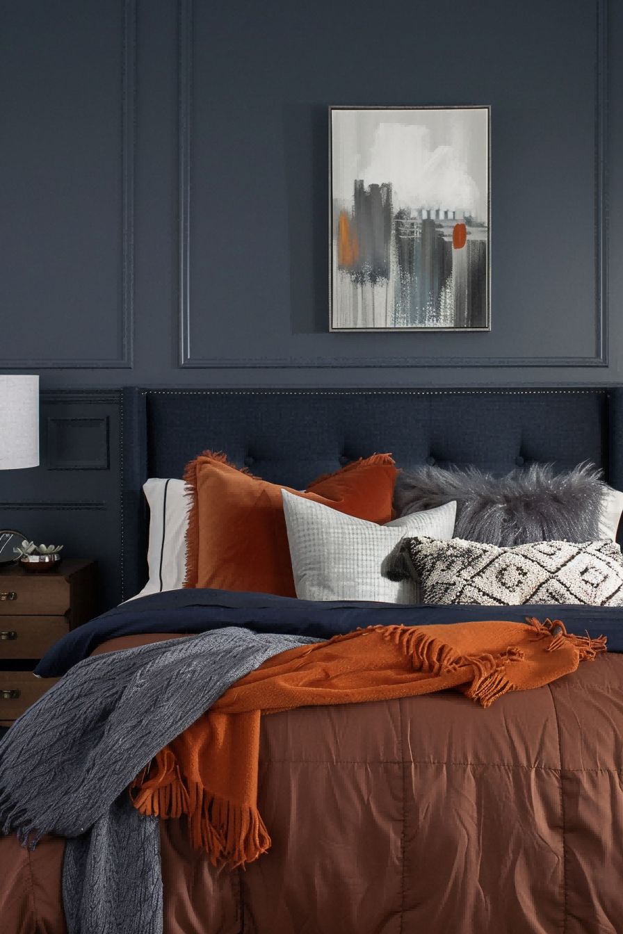 Navy Rust and Gray for Bedroom Color Schemes 1711182718 1