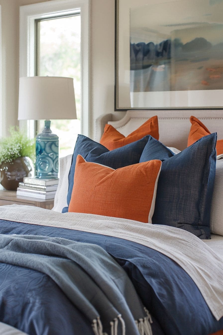 Navy Rust and Gray for Bedroom Color Schemes 1711182718 3