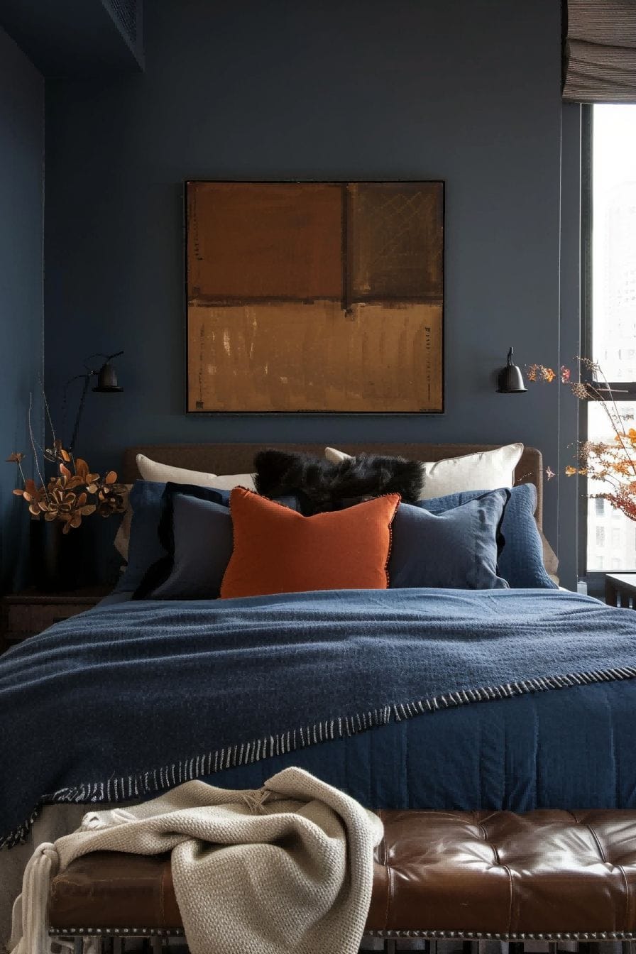 Navy Rust and Gray for Bedroom Color Schemes 1711182718 4