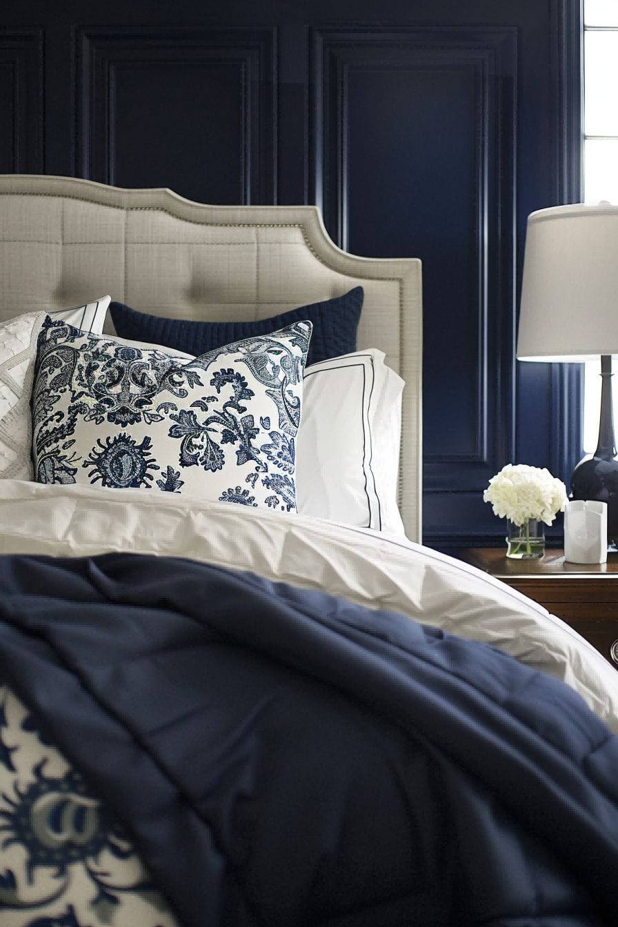 Navy and White for Bedroom Color Schemes 1711199713 2
