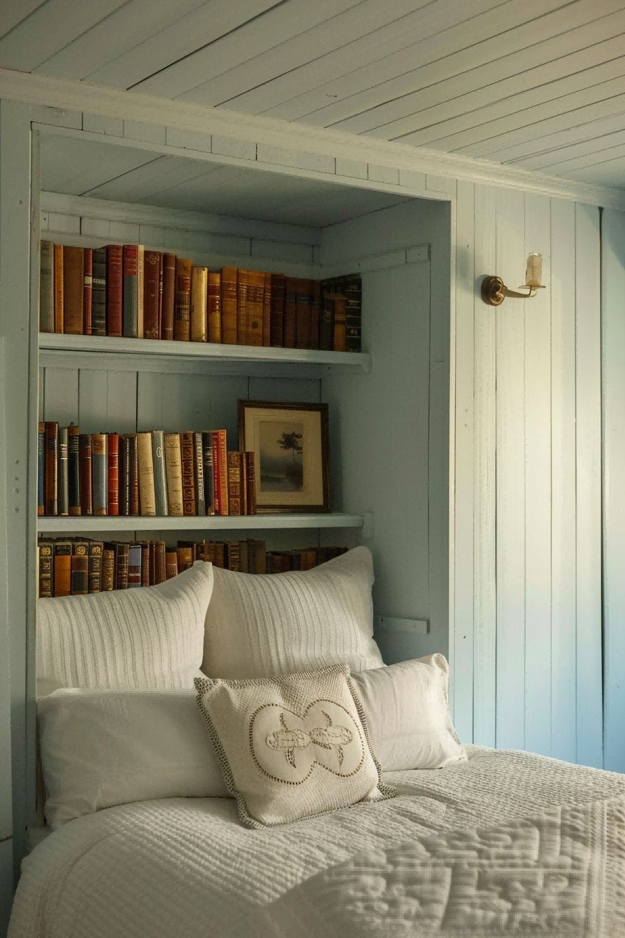 Opt for a bookcase headboard For Small Bedroom 1709809774 3
