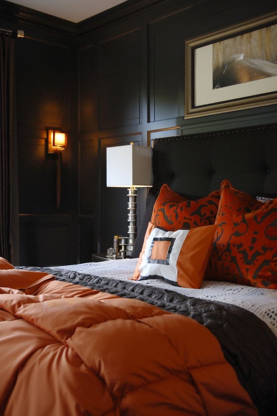 Orange and Charcoal for Bedroom Color Schemes 1711200991 1