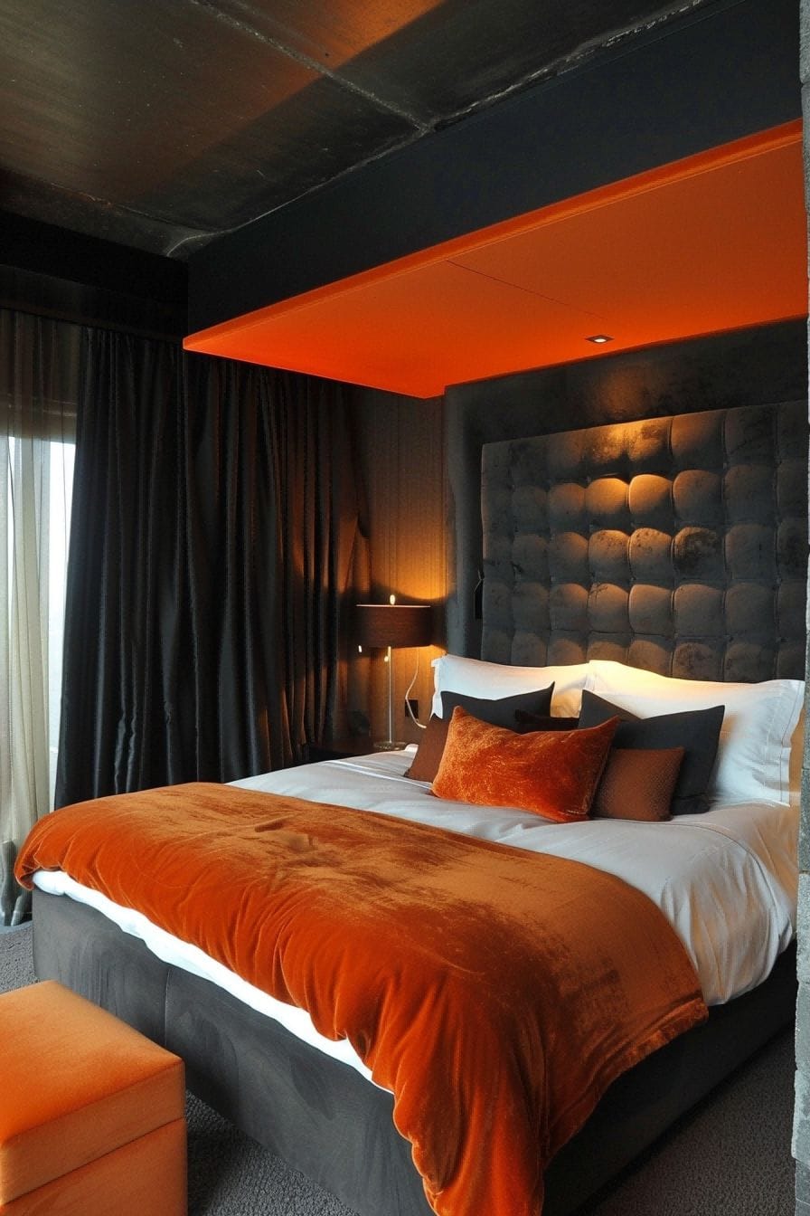 Orange and Charcoal for Bedroom Color Schemes 1711200991 2