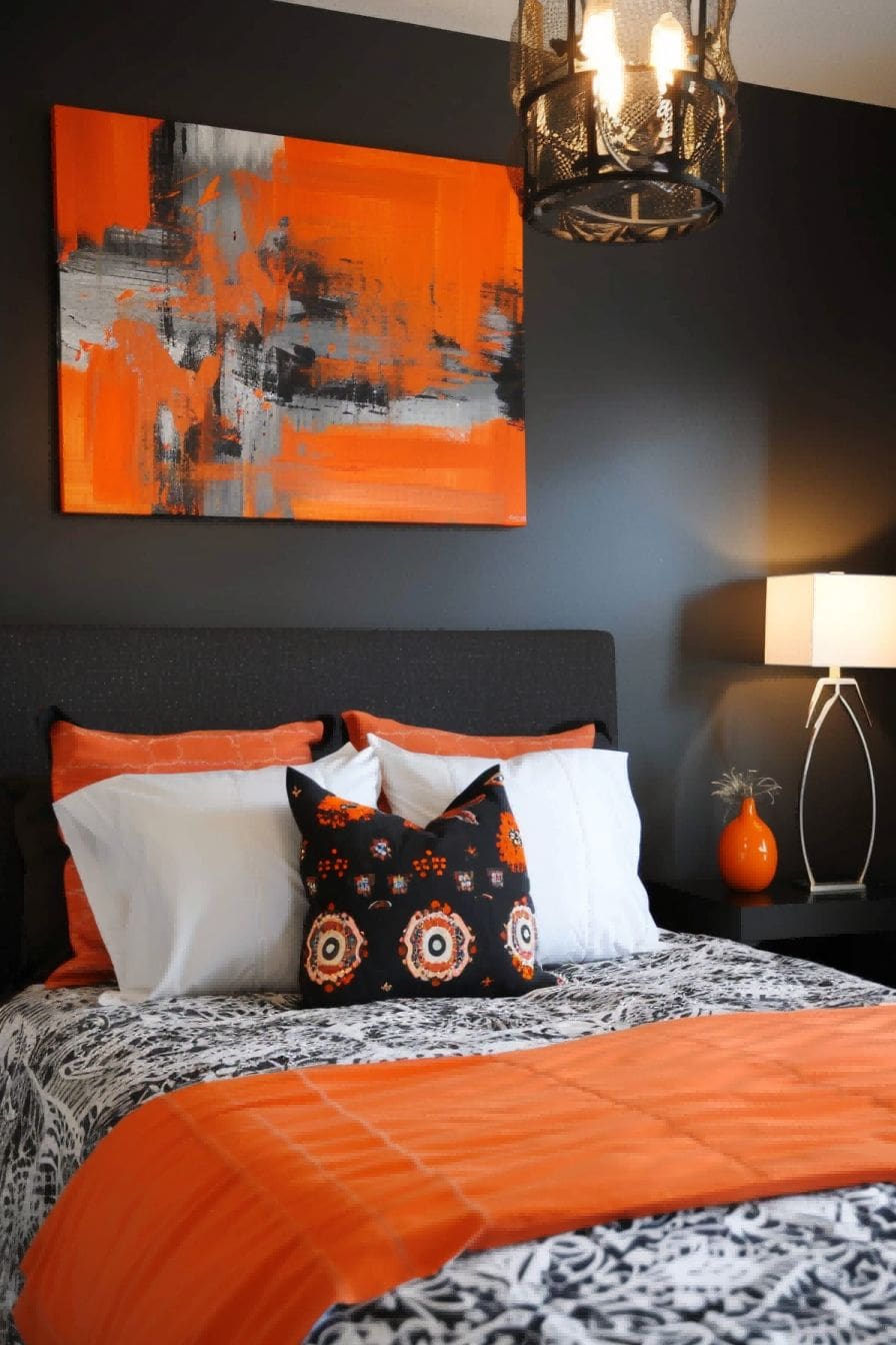 Orange and Charcoal for Bedroom Color Schemes 1711200991 4